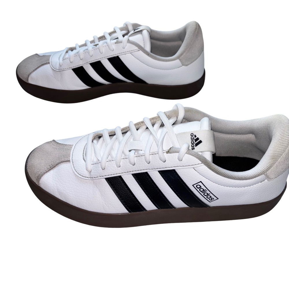 Adidas Sneakers VL Court 3.0 Gum Sole Leather Men's Size 9.5 White